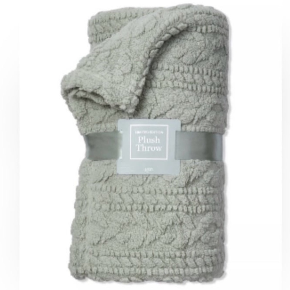 Ulta Beauty gray throw blanket color sage